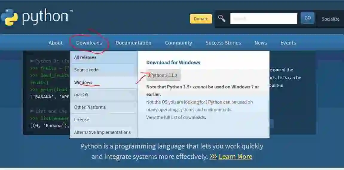 installer python sur Windoxs 10 ou +